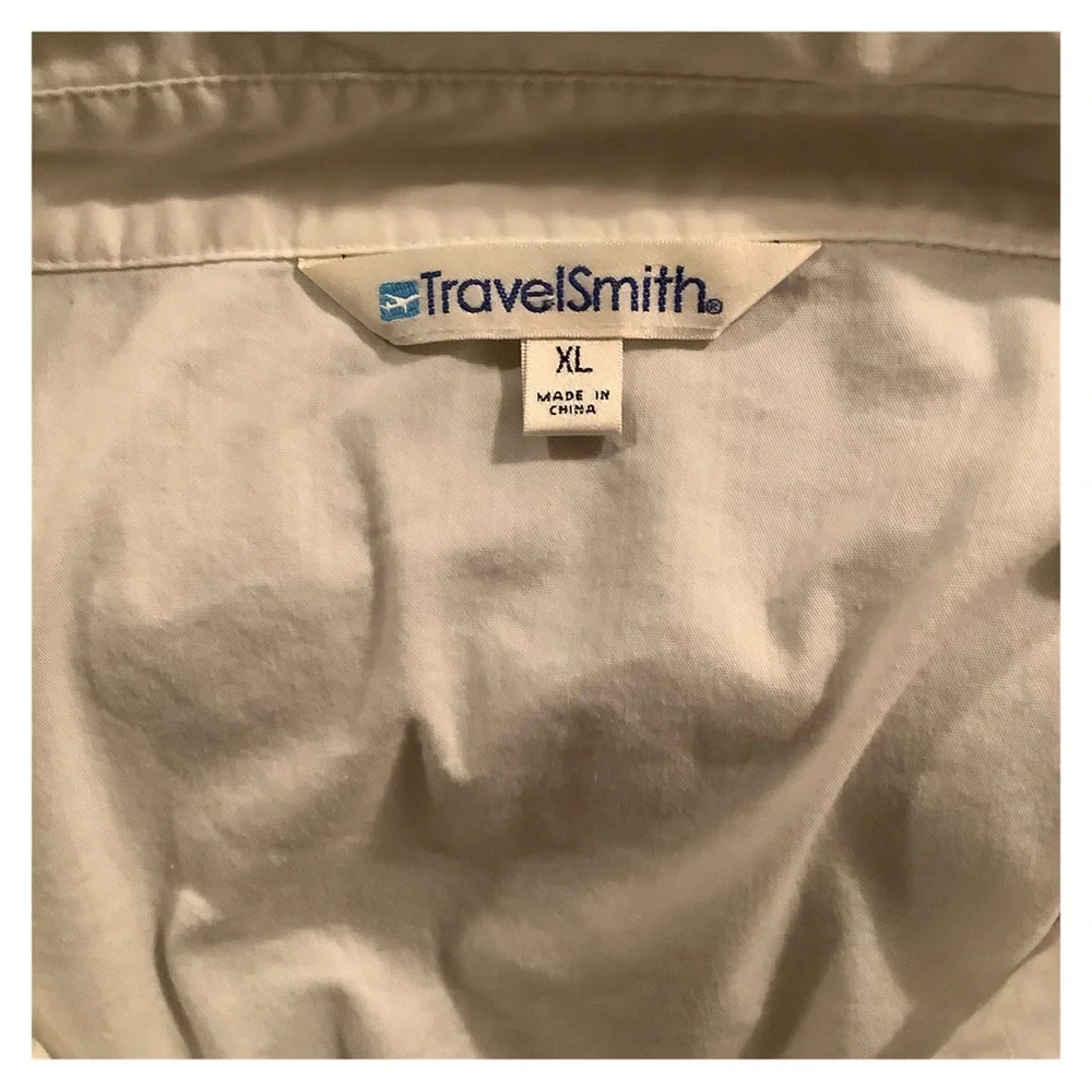 TravelSmith White Embroidered Tunic Top - Picture 6 of 7
